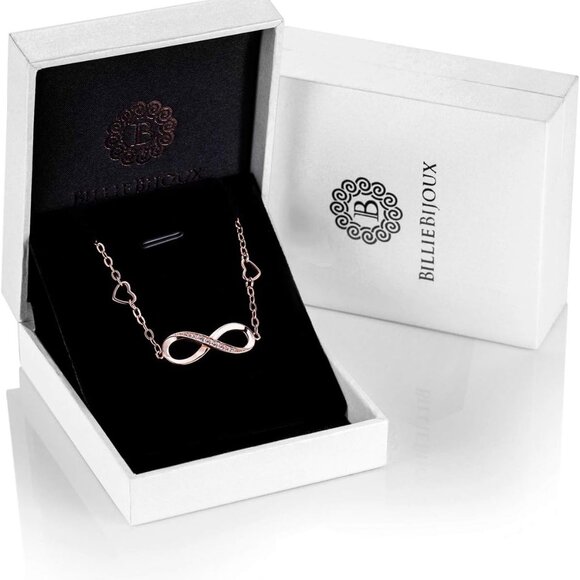 Womens 925 Sterling Silver Bracelets Infinity Endless Love Symbol Charm Adjustab - Picture 7 of 7